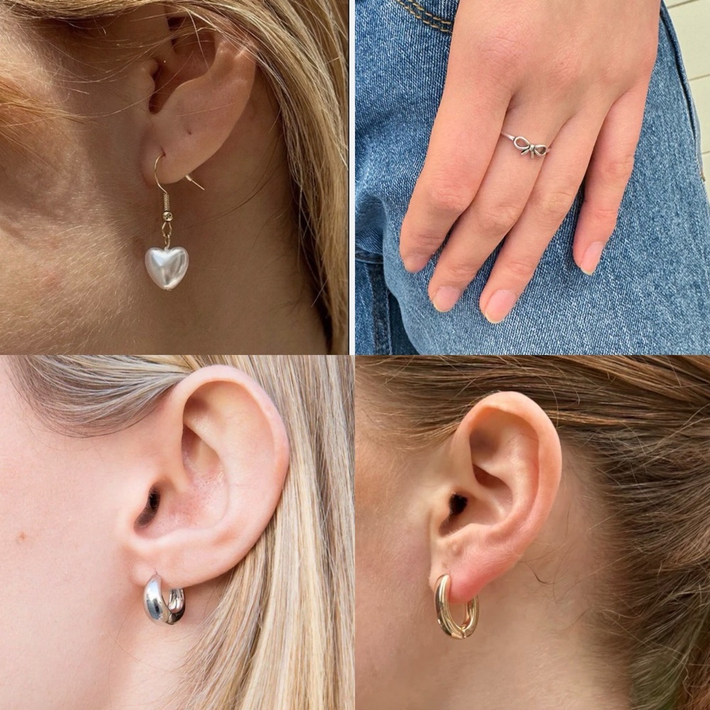 Brandy Melville Jewelry Bundle - 3 sets of earrings and 1 ring